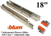Blum 563H4570B Tandem 18 inch Full Extension Soft Close Undermount Drawer Slide