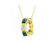 ORO BELLE Sterling Silver Layered Vermeil Gold Lucky Vesano Necklace