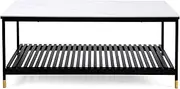 [Oos Living] Alcona Coffee Table with Sintered Stone Top, Matte Black