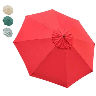 Outdoor Umbrella Canopy REPLACEMENT TOP Cover ONLY for 10' 8 Rib Patio Beach