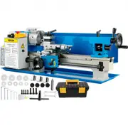 VEVOR Metal Lathe 7'' x 14'', Mini Metal Lathe 0-2500 RPM Variable Speed,Mini Lathe with 4\" 3-jaw Chuck,Bench Top Metal Lathe, Benchtop Lathe, for Va