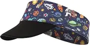 [NICEYEA] Children's Sports Empty Top Sun Hat UPF50 Quick-Drying Mesh with Funny Cartoon Pattern, Adjustable 50-54 cm for 3-12 Years, Running Camp School Outdoor Activities