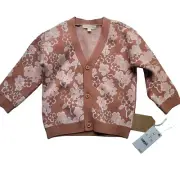 Grayson Collective 18 Months Floral Cardigan Pink Mauve Baby Girls Sweater