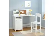 Keezi Kids Table and Chair Set Children Study Play Toys Desk w/ Cabinet Storage