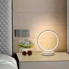 Creative LED Circular Ring Table Lamp Modern Reading Light Bedroom Bedside