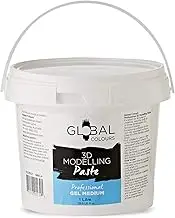 Global Colours 3D Modelling Paste - Professional Gel Mediums | Artist Paints (1 Litre)
