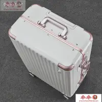 在飛比找蝦皮購物優惠-🚛免運🚛純PC金邊鋁框行李箱 旅行箱 拉桿箱 行李箱 20寸