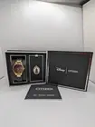 Citizen Eco-Drive Womens Gold Stainless Steel Case Black Leather Band Wristwatch