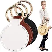 3Pcs Magnetic Hat Clip Strong Magnetic Hat Holder Fashion PU Hat Bag Clamp Portable Magnetic Hat Clip Hat Keeper Reusable Handbag Hat Clips for Travelling Backpacks Luggage