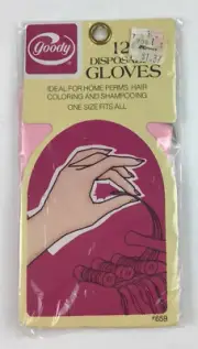 GOODY PINK Gloves 12 Pack Disposable NOS 1985 Unopened Package Vintage