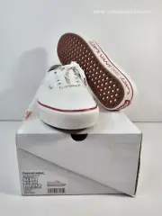 VANS Comfycush Authent Penn Blanc / Red Size 7.5 Men's / 9 Women's