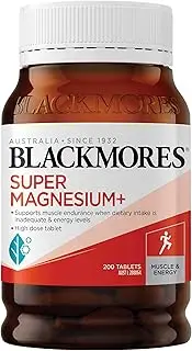Blackmores Super Magnesium+ | Supports Muscle Health | Maintains Energy Levels | 200 Tablets