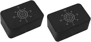 HOLIDYOYO 2pcs Box Tarot Cards Container Iron Storage Case Card Wallet for Men Rectangular Storage