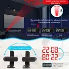 Digital Alarm Clock Multifunctional Adjustable Brightness Night Light Projection