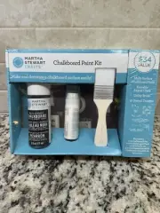 NEW Martha Stewart Crafts Chalkboard Paint Kit Brush Stencils Erasable Chalk Wow