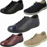 Ladies Padders Casual Everyday Lace Up Wide Fit Leather Flats Galaxy 2