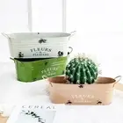 Ellipse Rustic Flowerpot Iron Flower Pot Retro Style Flower Holder