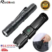 1-4 PCS Tactical LED Flashlight Clip Mini Penlight Pocket Portable Torch Lamp