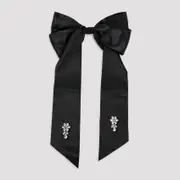 [Simone Rocha] Simone Rocha-Crystal Flower Bow Barrette-Donna OS OS