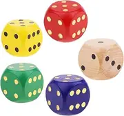Extra Large Wooden Dice with Rounded Corner D6 Six Sided Dice 5cm for Table Games Gaming (Color : Blue)