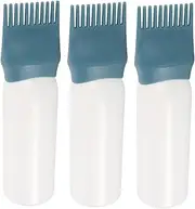 Beaupretty 3Pcs Hair Dye Applicator Bottle Lightweight Hair Oiling Tool Mess Scalp Treatment Dispenser for Home Use for Hair Salons and DIY Dyeing