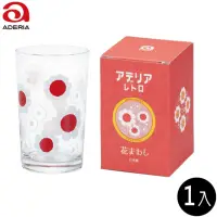 在飛比找momo購物網優惠-【ADERIA】日式玻璃水杯 200ml 1入 紅花款 昭和