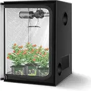 MELONFARM 2x2 Grow Tent, 24"x24"x32" Double Transparent Viewing Door Indoor Grow Tent, Growing Tent with High Reflective Mylar & Floor Tray, Plant Tent for Indoor Hydroponics Growing