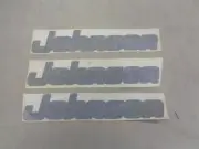 JOHNSON BLACK DECAL SET OF ( 3 ) 11 1/2" X 2 3/8" MARINE BOAT
