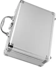 HOMSFOU Aluminum Alloy Briefcase Hard Storage Case for Tools Instruments Cosmetics Secure Key Lock Compact Design for Travel Use