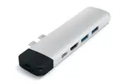 Satechi USB-C Pro Hub w 4K HDMI USB-A USB-C SD Micro SD Ethernet Adapter Silver