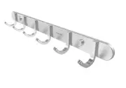 Coat and Towel Wall Mount Rack 6 Hooks for Robes, Bags, Keys, and Towels Bath...