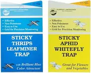 Sticky Thrips Leafminer Traps (15 pcs) and Yellow Sticky Aphid Whitefly Traps (15pcs)