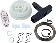 Recoil Pull Starter Spring Pulley Handle Grip Rope Kit for STIHL MS180 - MS250