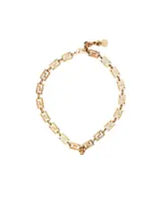 Versace Greca Detailed Lobster Claw-Fastened Necklace One size Yellow