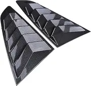 Imitation Carbon Fiber 1/4 Quarter Side Window Scoop Louvers Cover Vent Compatible for Ford Mustang Fastback 2015-present(Imitation Carbon)