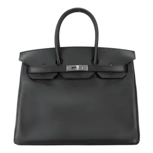 HERMES BIRKIN 35CM Epsom 牛皮柏金包(D刻/經典黑/銀釦)