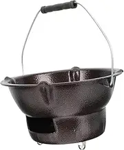 1 Set Charcoal Stove Japanese Desktop Hibachi Grills Camping Accessories Portable Oven Grill Top Griddle Outdoor Charcoal Grill Barbecue Stove South Korea Teppanyaki Travel Metal