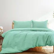 Ardor Chateau Aqua Green Embossed Quilt Cover Set Single