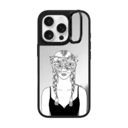 iPhone 16 Pro Mirror Ring Stand Case MagSafe Compatible Fake Happiness
