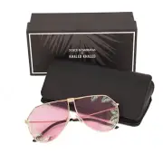 Dolce & Gabbana Aviator Pilot Dj Khaled Sunglasses Dg 2248 Gold Pink 13530