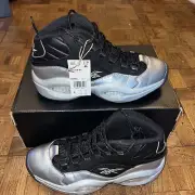 NWB Men’s 8 Reebok Question Mid Black Silver Basketball The Answer Allen Iverson