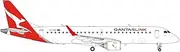 herpa 572385 Embraer QantasLink E190 VH-UZD Miniature 1:200 Scale Collectable Model Model with Base Plastic Miniature Model, White, Red