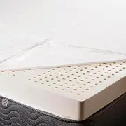 Premium Natural Latex Mattress Topper, Organic Cotton Cover No Memory Foam Chemicals, Help Relief Shoulder & Back Pain (Queen 3")