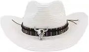 [YUUSONSM] Sunhat Sun Hats, Straw Cowboy Hat Summer Sun Hat for Men Women Multicolor 56-58cm