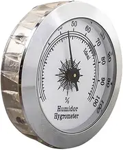 Humidity Meter Mini Hygrometer Indoor Humidity Meter Moisture Meter for Walls Household Pointer Hygrometer - No Battery Required Vintage Decoration for Cigar Cabinet/Wine Cabinet/Laboratory,2in/270
