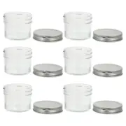 6 Pcs Storage Containers with Lids Spice Jars Label Glass Cereal Food