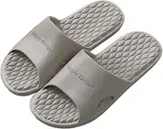 [LUCBEI] Sandals Shower Slippers EVA Soft Sole Men Summer Beach Sandals Couples Casual Flip Flop Shoes Bathroom Slides Shoes Easy for Putting on or Taking Off (Color : Gray, Size : 48-49)