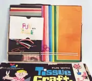 ~VINTAGE~1950'S FUN WITH TISSUE CRAFT SET~NEW IN BOX~VISUAL ART INDUSTRIED, INC.
