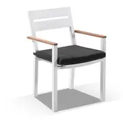 Balmoral 2.5m Teak Top Aluminium Table with 4 Bench Seats and 2 Chairs - Outdoor Dining Settings