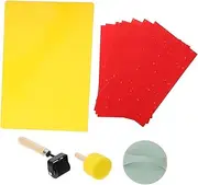 TEHAUX 1 Set Art Craft Printmaking Tool Set Stamping Roller Kit for Painting Carving Versatile Printing Effects for Artists Easy to Store Carry